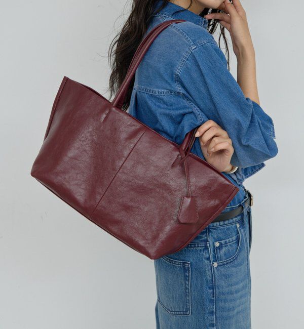  「【実用性抜群！】【2.718】ボートトート」|トートバッグ|ボルドー