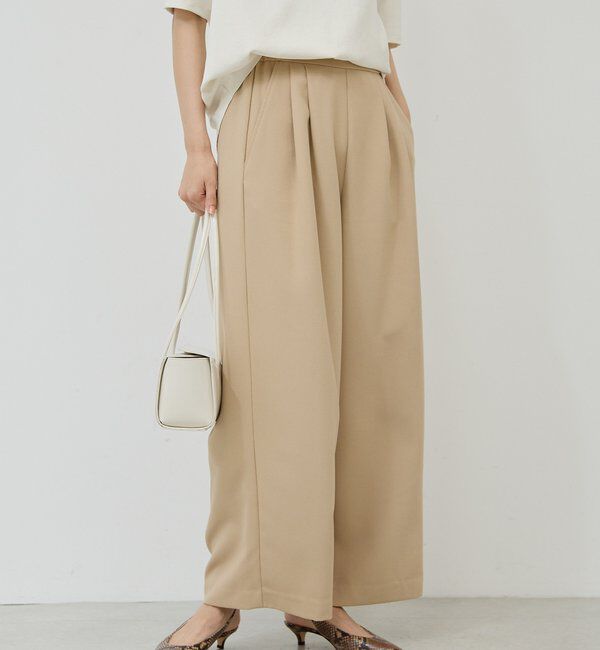  「【CHIHAYAコラボ】スウェードライクタックイージーパンツ」|チノ|