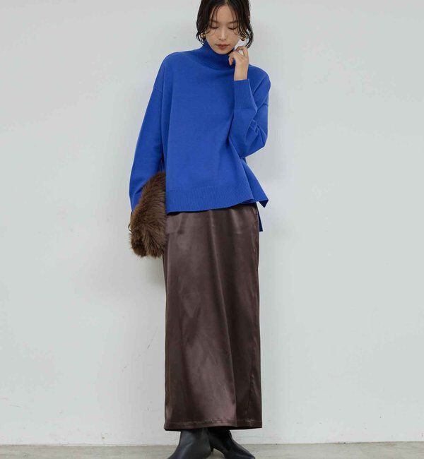  「【ルミネ限定カラー】【手洗い可能】ストレッチサテンタイトスカート」|スカート|