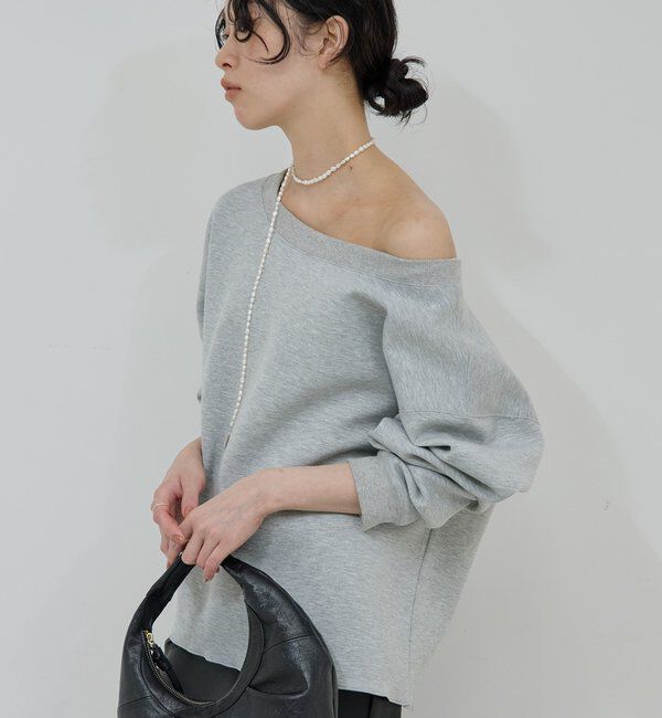  「【新色BR登場！】【大人のスウェット】ボートネックスウェット」|Tシャツ・カットソー|