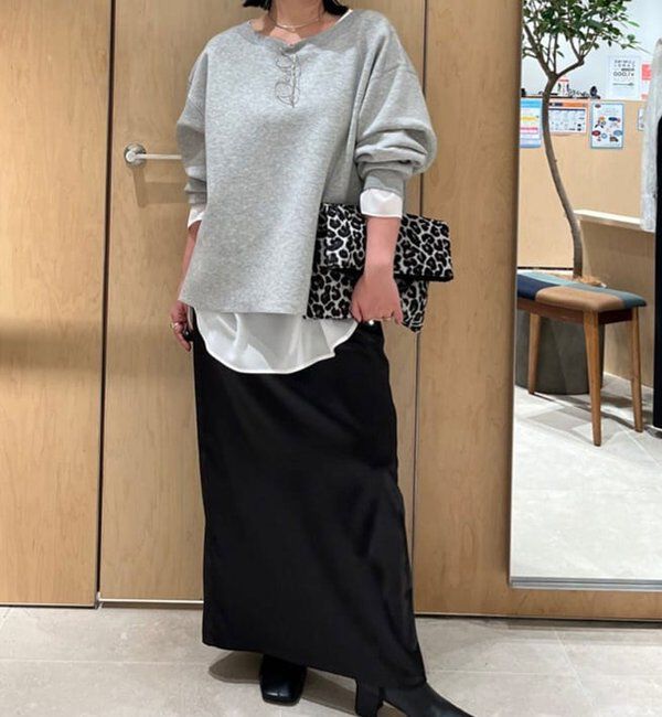  「【新色BR登場！】【大人のスウェット】ボートネックスウェット」|Tシャツ・カットソー|