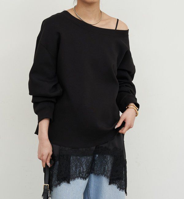  「【新色BR登場！】【大人のスウェット】ボートネックスウェット」|Tシャツ・カットソー|