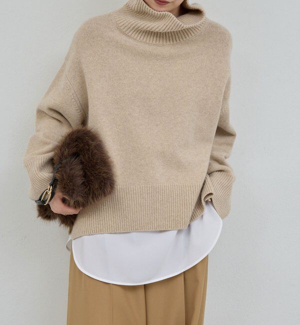  「【手洗い可】ウールタートルプルオーバー」|ニット・セーター|