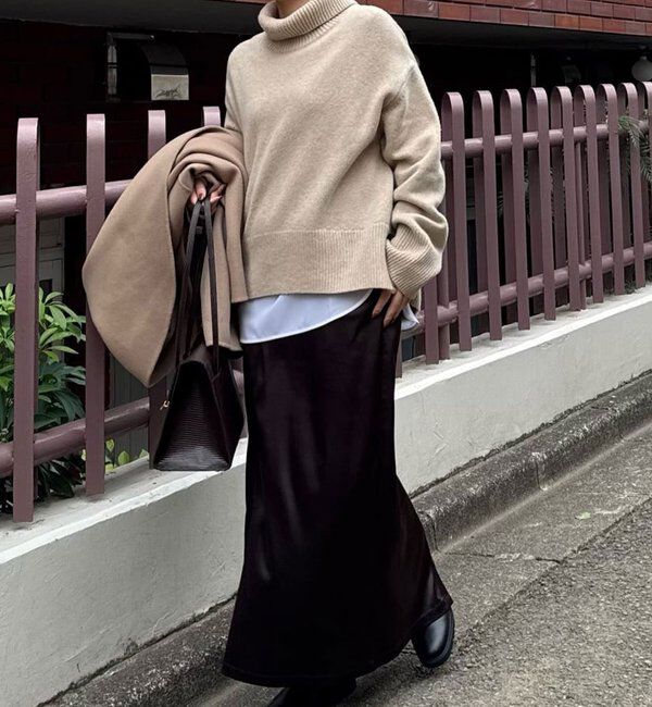  「【手洗い可】ウールタートルプルオーバー」|ニット・セーター|