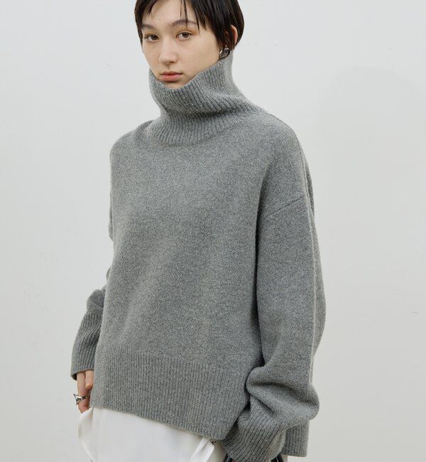  「【手洗い可】ウールタートルプルオーバー」|ニット・セーター|