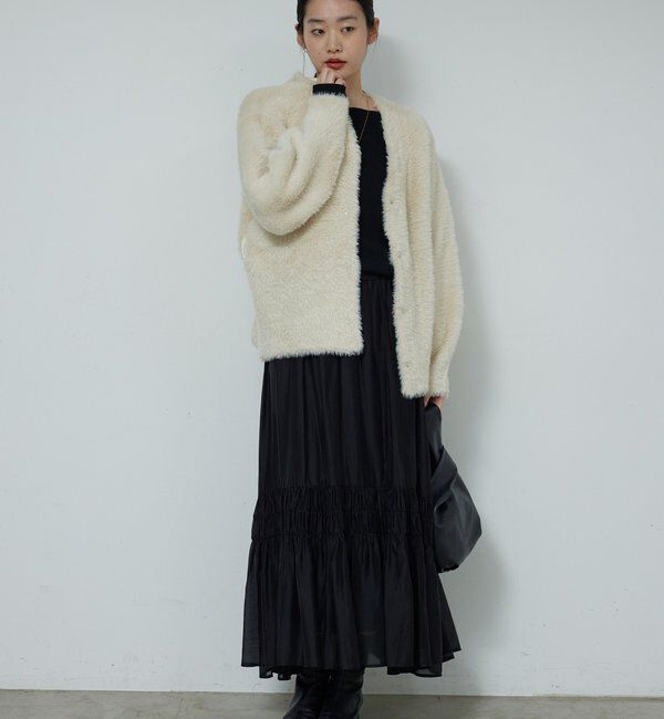  「【2WAY】フェザーヤーンカーデ」|ニット・セーター|