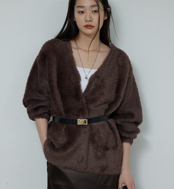  「【2WAY】フェザーヤーンカーデ」|ニット・セーター|