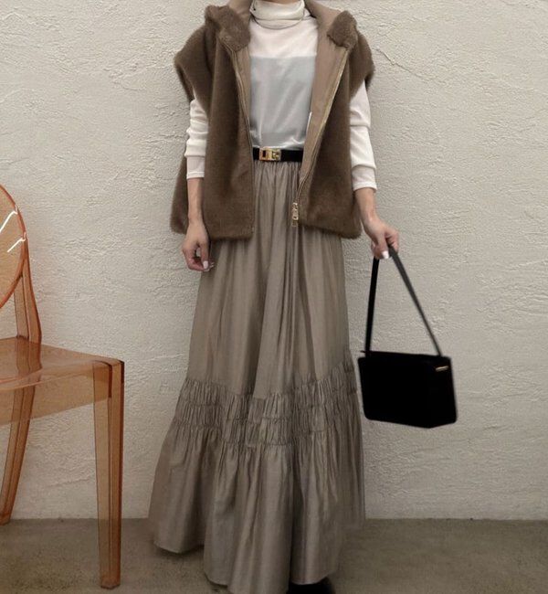  「ギャザーフレアスカート」|スカート|