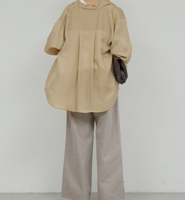  「【洗練ブラウス】【2way】キュプラブラウス」|シャツ・ブラウス|