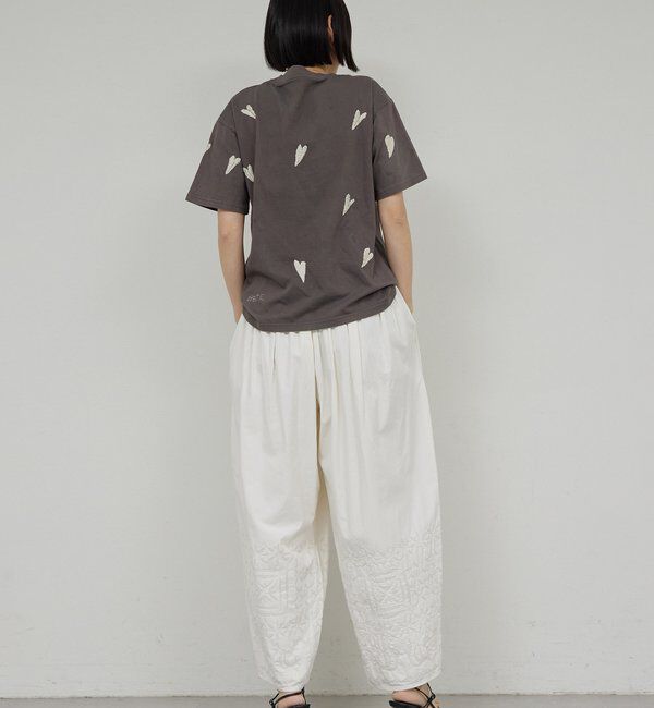  「【Dhritie】リーフ刺繍Tee」|Tシャツ・カットソー|