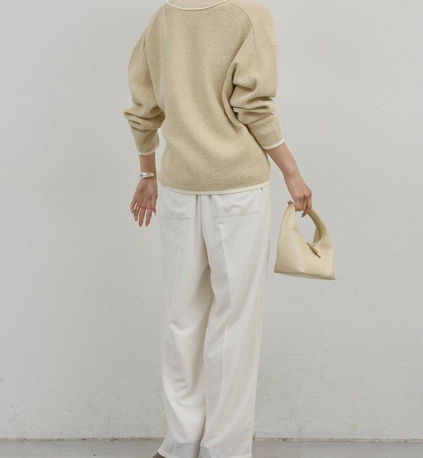  「【ガランテ名品】ライトジャージーワイドパンツ」|チノ|