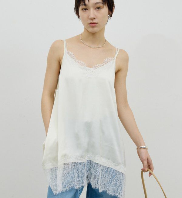  「【＋1で新鮮コーデ】レースキャミチュニック」|シャツ・ブラウス|