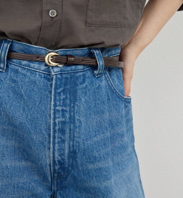  「プランプバックルベルト」|ベルト|ダークブラウン