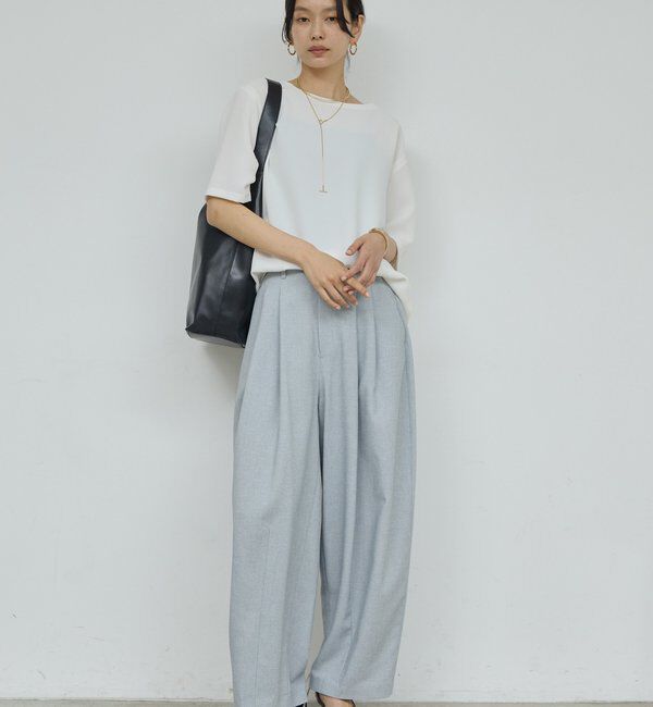  「バックスリットハーフスリーブブラウス」|シャツ・ブラウス|