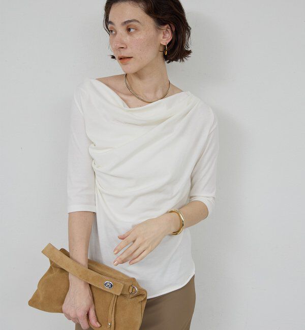  「【2WAY】ハーフスリーブカットソー」|Tシャツ・カットソー|