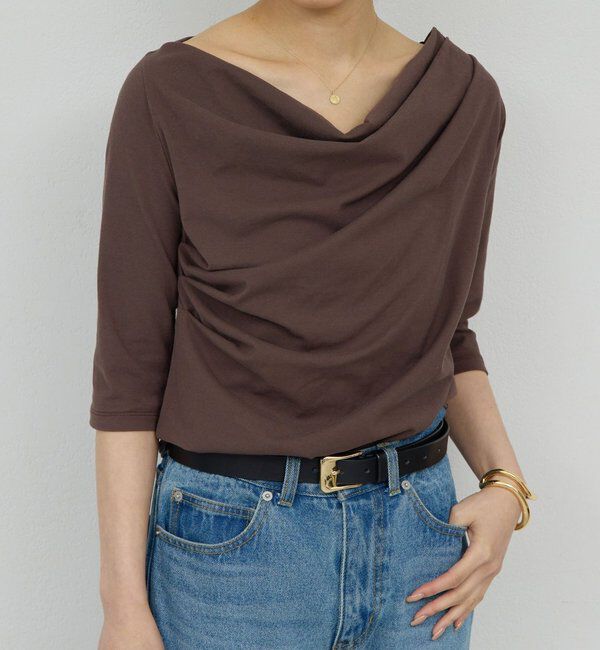  「【2WAY】ハーフスリーブカットソー」|Tシャツ・カットソー|