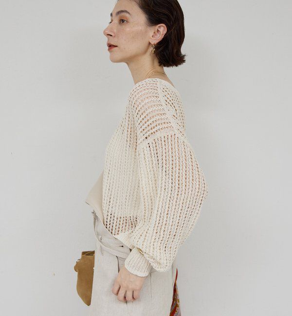  「レーシーメッシュニット」|ニット・セーター|
