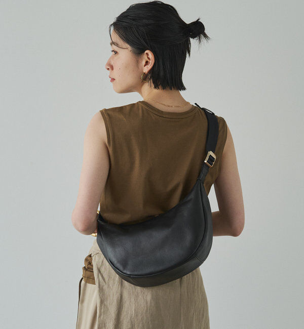  「ソフトレザーラウンドショルダーバッグ」|ショルダー・メッセンジャー|