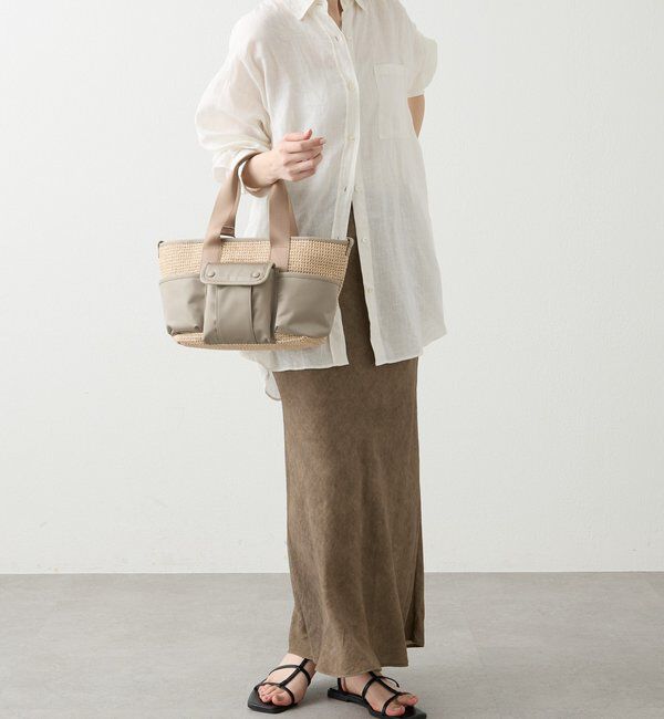  「ナイロンラフィア&times;クラウズナイロン コンビ2WAYトートバッグ」|トートバッグ|