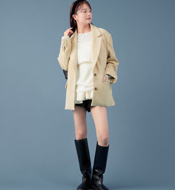  「フェイクスウェードジャケット」|テーラードジャケット|