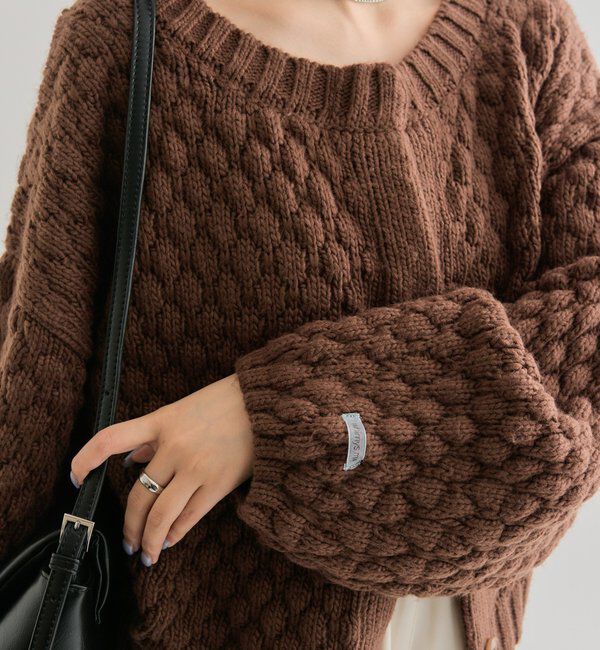  「ポコポコニットカーディガン」|カーディガン|