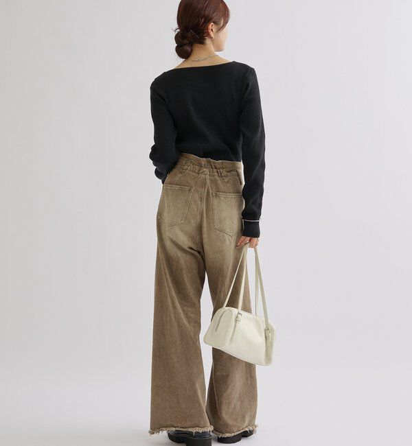  「オフショルリブニット」|ニット・セーター|