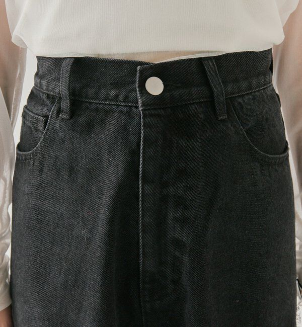  「レース切替デニム」|デニム|