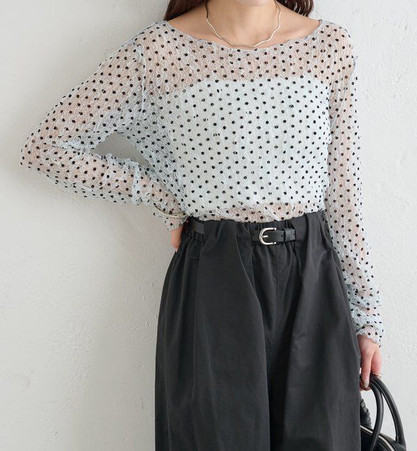  「ドットレースプルオーバー」|Tシャツ・カットソー|