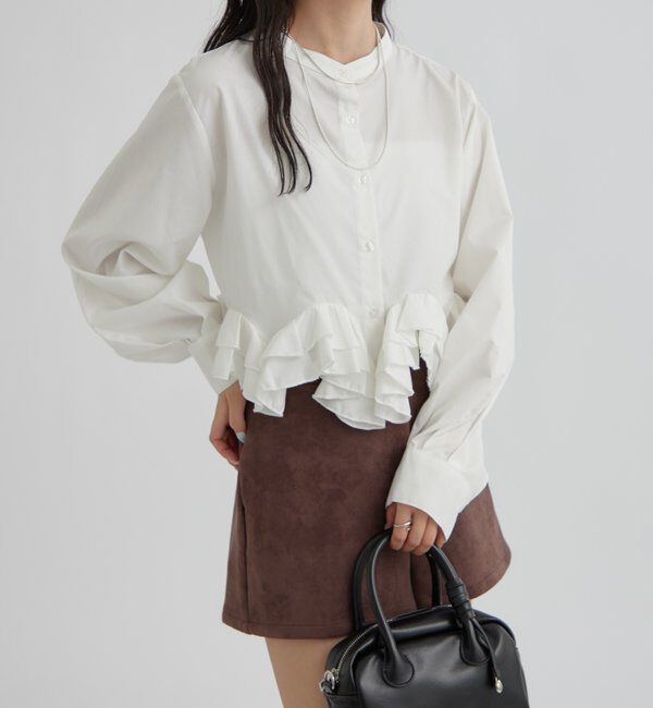  「ウェーブフリルブラウス」|シャツ・ブラウス|