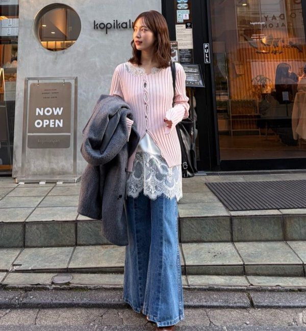  「レースサテンキャミソール」|シャツ・ブラウス|