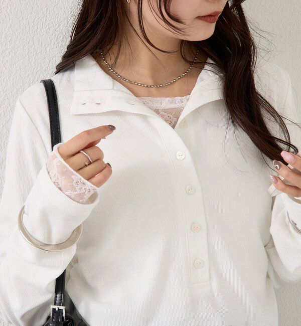  「リブヘンリーネックプルオーバー」|Tシャツ・カットソー|