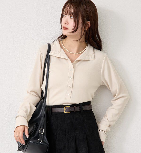  「リブヘンリーネックプルオーバー」|Tシャツ・カットソー|