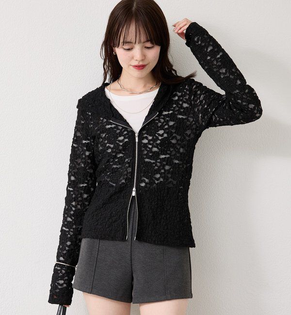  「レースフーディーパーカー」|パーカー|