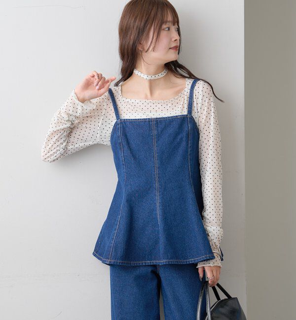  「ペプラムデニムビスチェ」|シャツ・ブラウス|