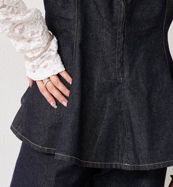  「ペプラムデニムビスチェ」|シャツ・ブラウス|