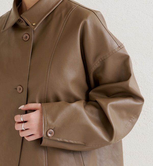  「レザーシャツジャケット」|ブルゾン・スタジャン|