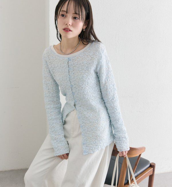  「フラワーカットレースカーディガン」|Tシャツ・カットソー|