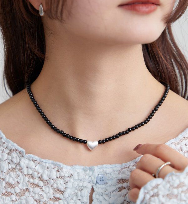  「ハートビーズネックレス」|リング|