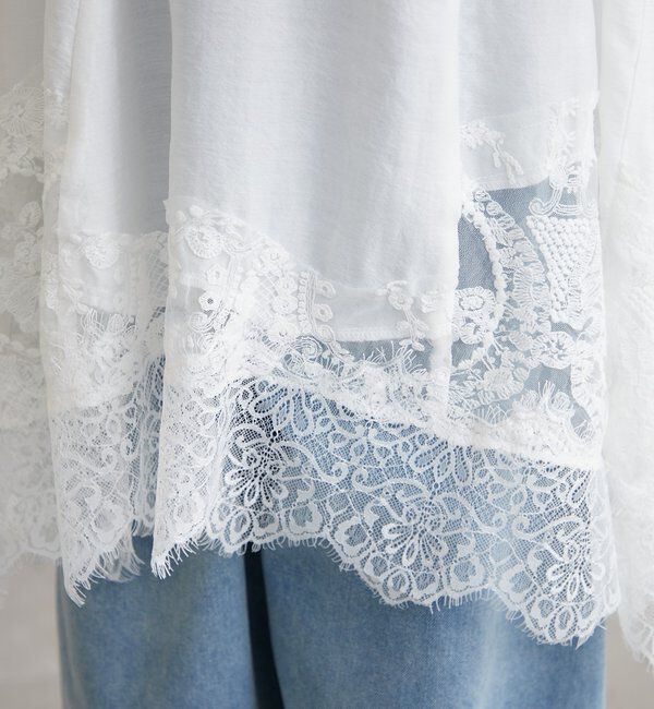  「レースパネルキャミチュニック」|シャツ・ブラウス|