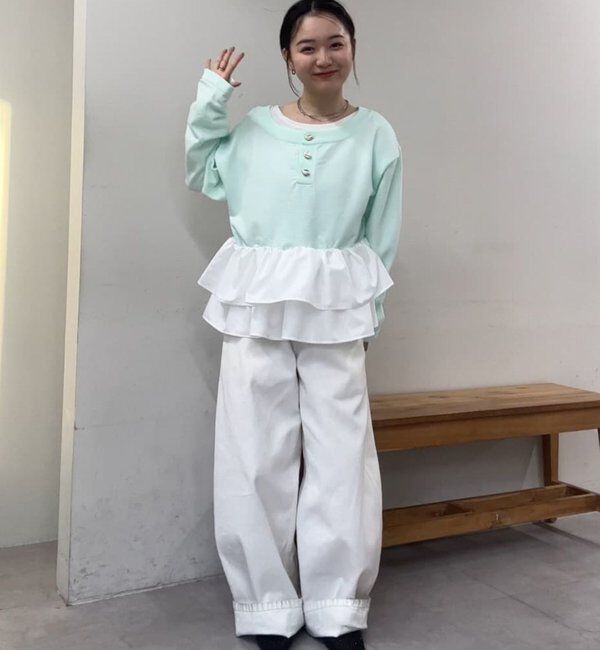  「ペプラムヘンリーニット」|ニット・セーター|