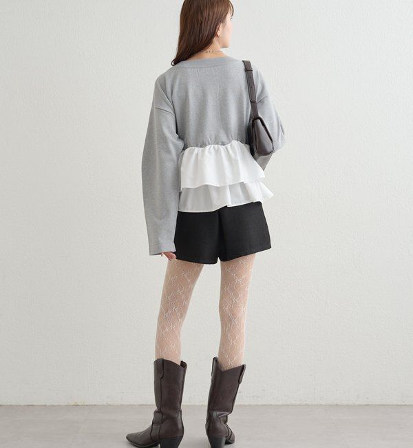  「ペプラムヘンリーニット」|ニット・セーター|