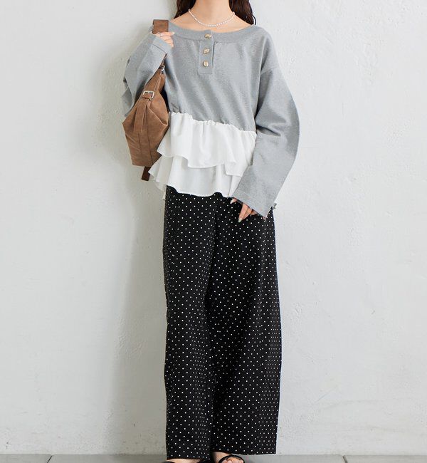  「ペプラムヘンリーニット」|ニット・セーター|