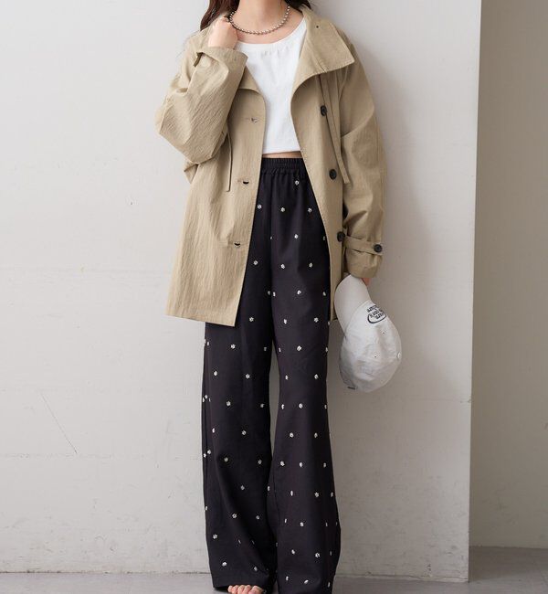  「スタンドカラーミドルトレンチ」|トレンチコート|