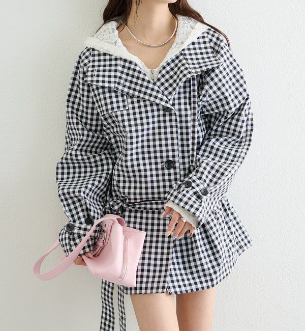  「スタンドカラーミドルトレンチ」|トレンチコート|