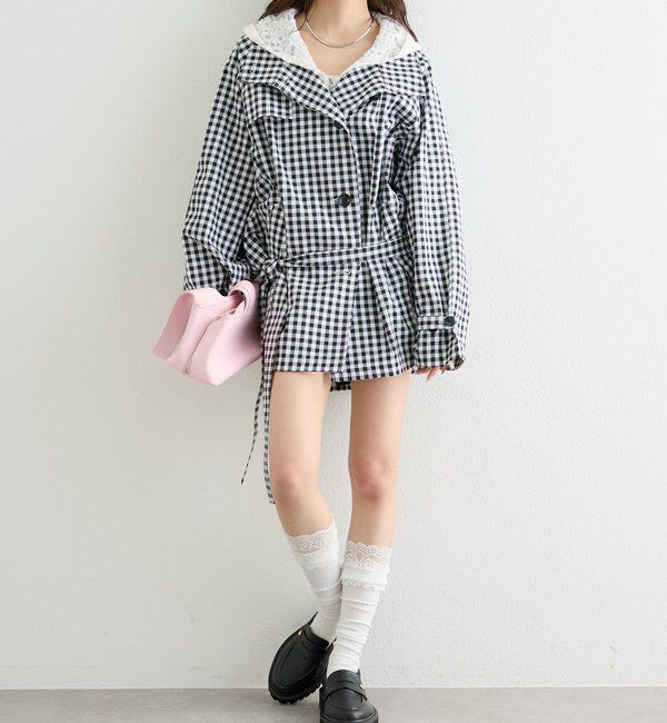  「スタンドカラーミドルトレンチ」|トレンチコート|