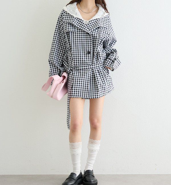  「スタンドカラーミドルトレンチ」|トレンチコート|