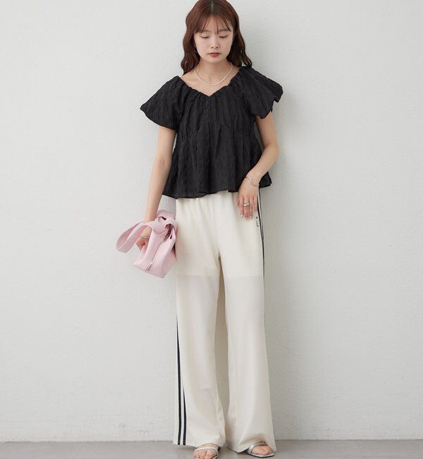  「チェックパフブラウス」|シャツ・ブラウス|