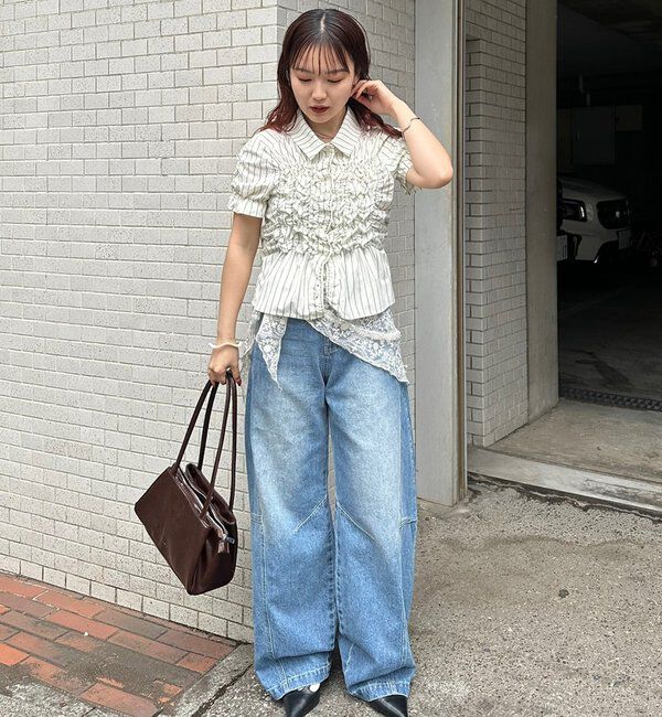  「シャーリングシェイプシャツ」|シャツ・ブラウス|