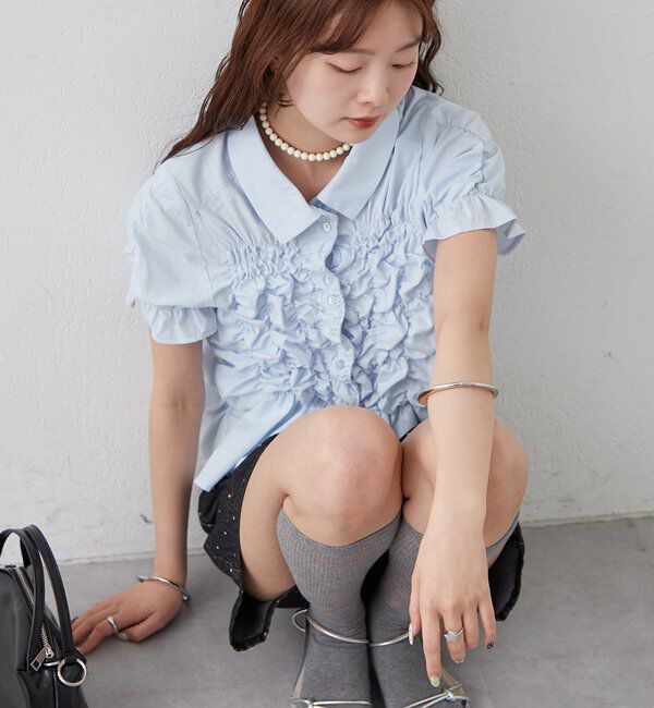  「シャーリングシェイプシャツ」|シャツ・ブラウス|