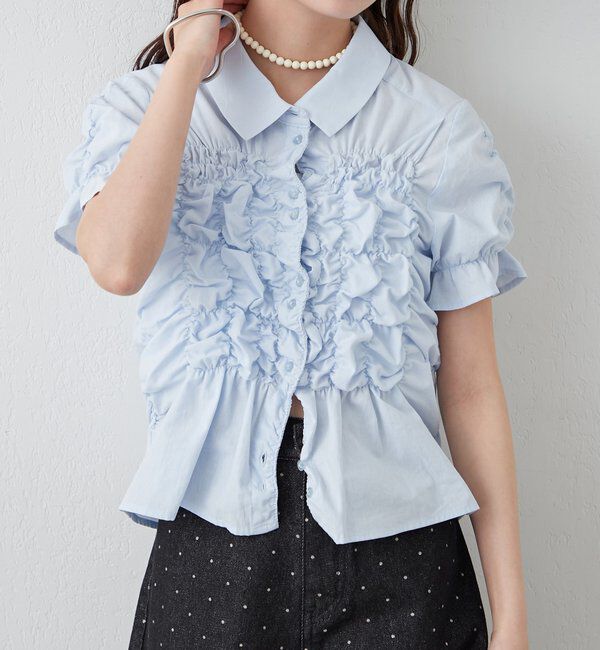  「シャーリングシェイプシャツ」|シャツ・ブラウス|